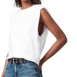 Brand new all saints white Mika tank